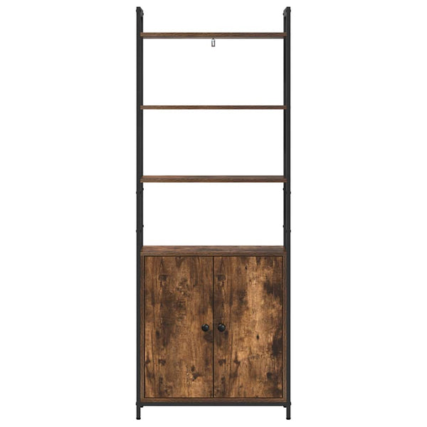 Kirjahylly 6 tasoa 60 x 24 x 161 cm Tekninen puu Savupähkinä