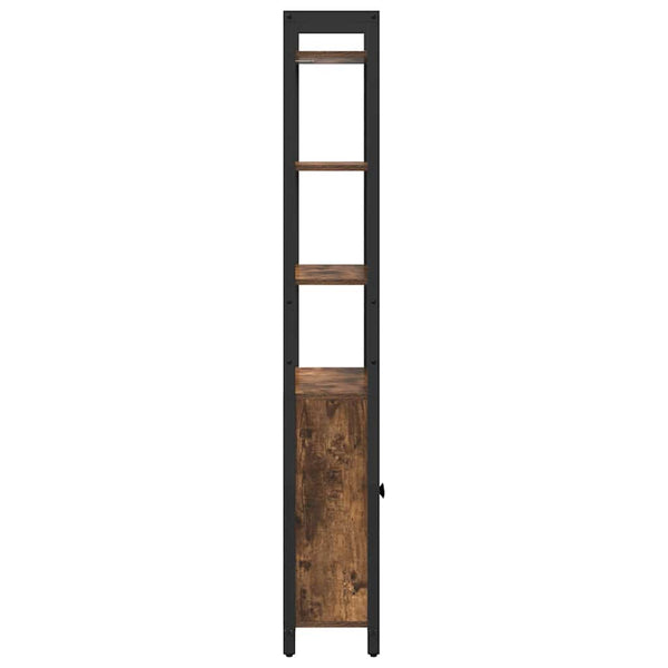 Kirjahylly 6 tasoa 60 x 24 x 161 cm Tekninen puu Savupähkinä