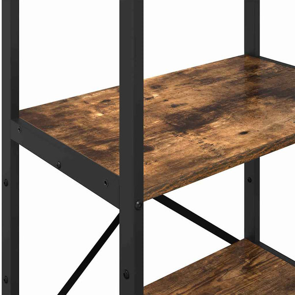 Kirjahylly 4 tasoa 56 x 34 x 133,5 cm Tekninen puu Savupähkinä