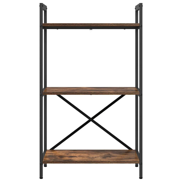 Kirjahylly 3 tasoa 56 x 34 x 96 cm Tekninen puu Savupähkinä