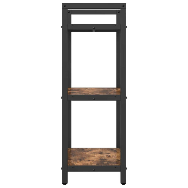 Kirjahylly 3 tasoa 56 x 34 x 96 cm Tekninen puu Savupähkinä