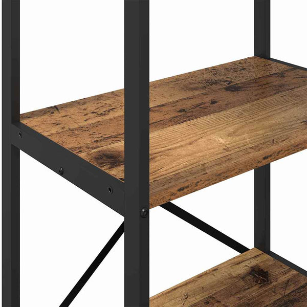 Kirjahylly 3 tasoa 56 x 34 x 96 cm Tekninen puu Vanha Puu