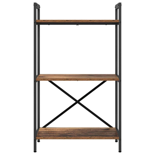 Kirjahylly 3 tasoa 56 x 34 x 96 cm Tekninen puu Vanha Puu