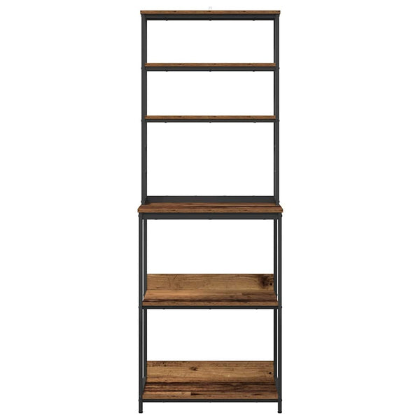 Keittiöhylly 5 tasoa 60 x 40 x 168 cm Tekninen puu Vanha Puu