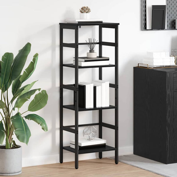 Kirjahylly 3 tasoa 40 x 29,5 x 115 cm Tekninen puu Musta tammi.