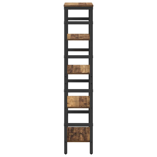 Kirjahylly 4 tasoa 40 x 29,5 x 149 cm Tekninen puu Vanha Puu