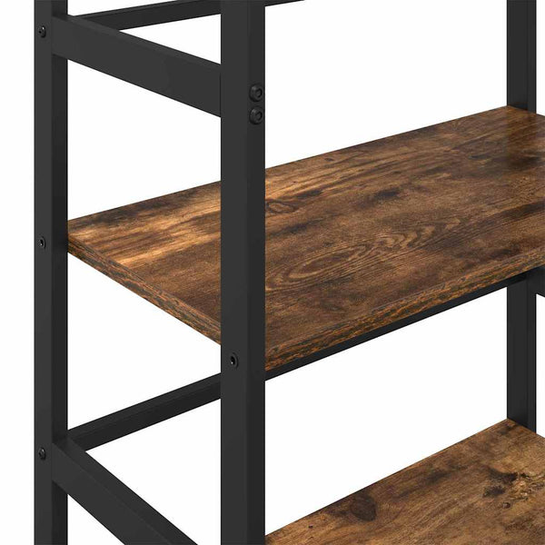 Kirjahylly 2 tasoa 60 x 29,5 x 81 cm Tekninen puu Savupähkinä