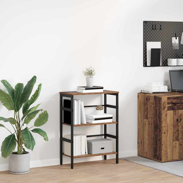Kirjahylly 2 tasoa 60 x 29,5 x 81 cm Tekninen puu Vanha Puu
