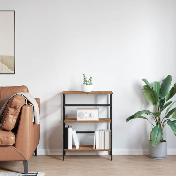 Kirjahylly 2 tasoa 60 x 29,5 x 81 cm Tekninen puu Vanha Puu
