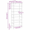 Kirjahylly 4 tasoa 60 x 29,5 x 149 cm Tekninen puu