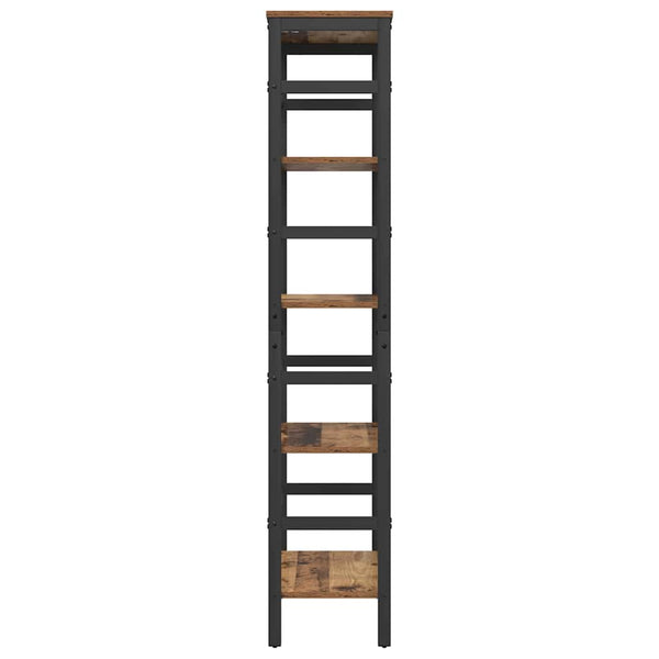 Kirjahylly 4 tasoa 60 x 29,5 x 149 cm Tekninen puu Vanha Puu