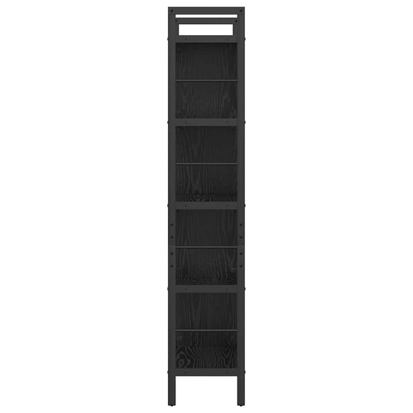 Kirjahylly 9 tasoa 75 x 30 x 156 cm Tekninen puu Musta tammi.