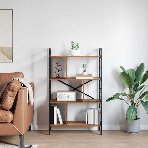 Kirjahylly 7 tasoa 75 x 30 x 123,5 cm Tekninen puu Vanha Puu