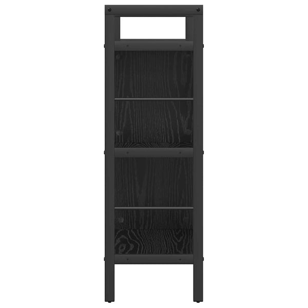 Kirjahylly 5 tasoa 75 x 30 x 91 cm Tekninen puu Musta tammi.