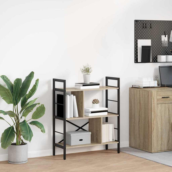 Kirjahylly 5 tasoa 75 x 30 x 91 cm Tekninen puu Sonoman tammi