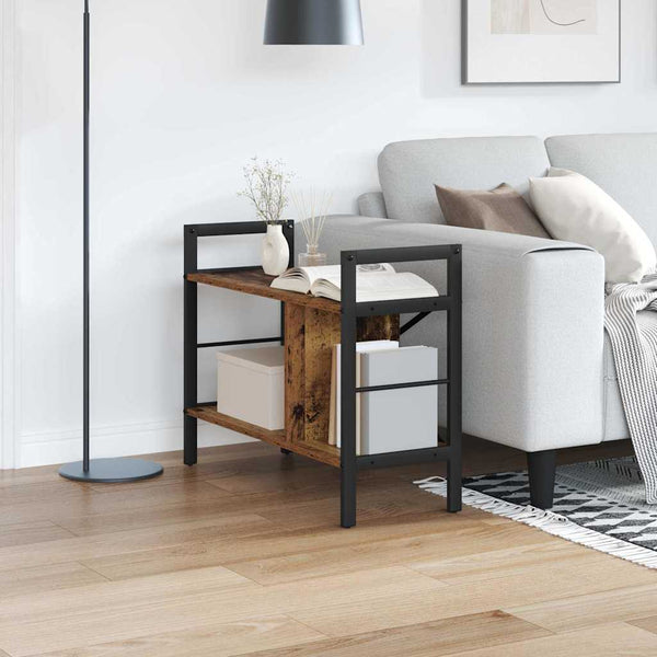 Kirjahylly 3 tasoa 75 x 30 x 58,5 cm Tekninen puu Vanha Puu