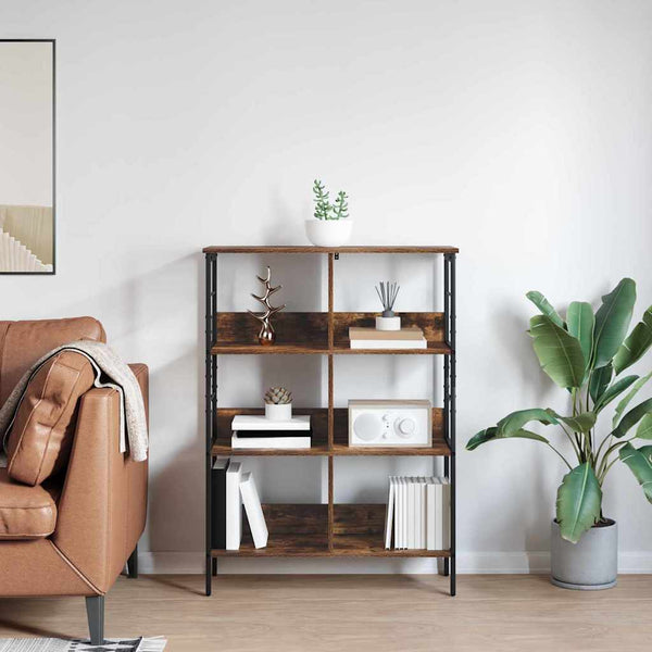 Kirjahylly 6 tasoa 82 x 32 x 112 cm Tekninen puu Savupähkinä