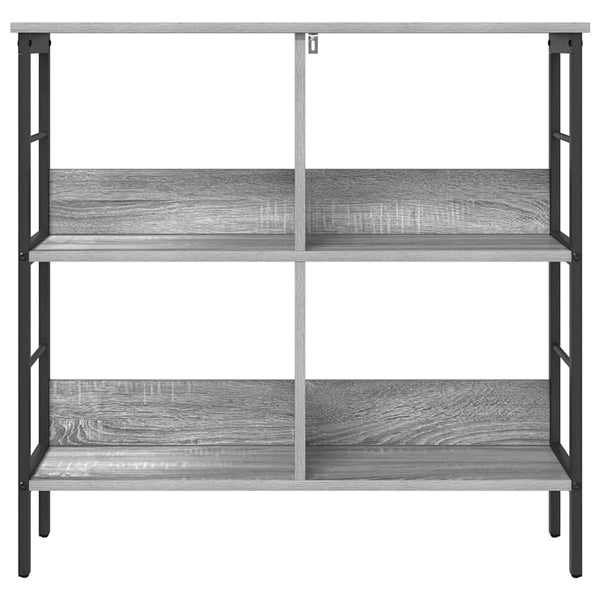 Kirjahylly 4 tasoa 82 x 32 x 79 cm Tekninen puu Harmaa Sonoma