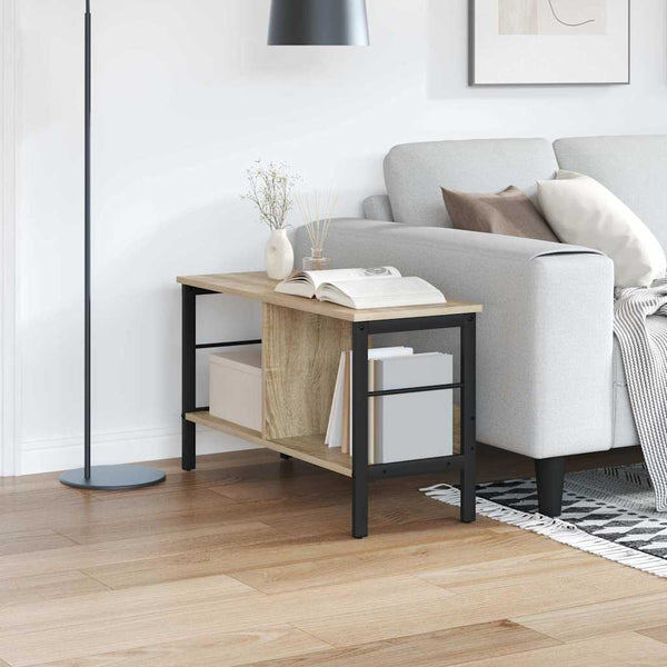 Kirjahylly 2 tasoa 82 x 32 x 47 cm Tekninen puu Sonoman tammi