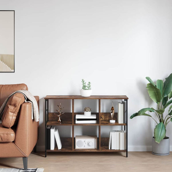 Kirjahylly 6 tasoa 102 x 32 x 72,5 cm Tekninen puu Savupähkinä