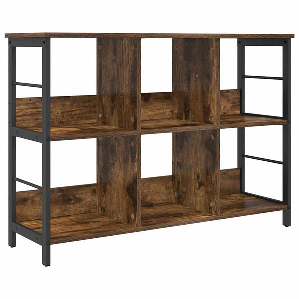 Kirjahylly 6 tasoa 102 x 32 x 72,5 cm Tekninen puu Savupähkinä
