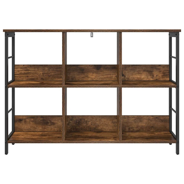Kirjahylly 6 tasoa 102 x 32 x 72,5 cm Tekninen puu Savupähkinä