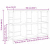 Kirjahylly 6 tasoa 102 x 32 x 72,5 cm Tekninen puu Savupähkinä