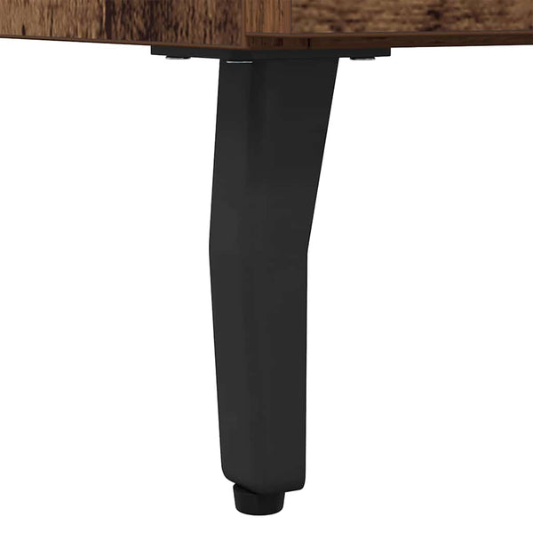 2 kpl Yöpöytäkaappi Vanha puu 40 x 35 x 47.5 cm Tekninen puu