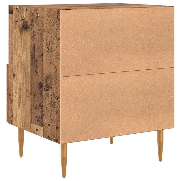 Yöpöytä 2 pcs Vanha puu 40 x 35 x 47.5 cm Tekninen puu