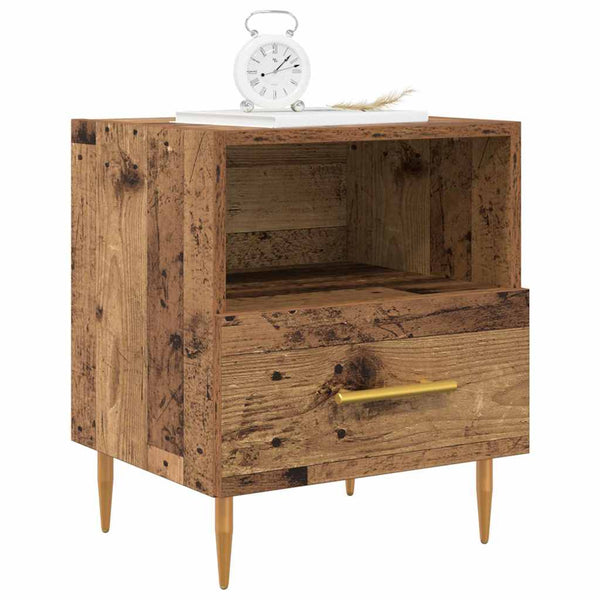Yöpöytä 2 pcs Vanha puu 40 x 35 x 47.5 cm Tekninen puu