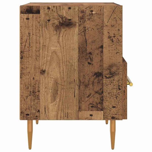 Yöpöytä 2 pcs Vanha puu 40 x 35 x 47.5 cm Tekninen puu