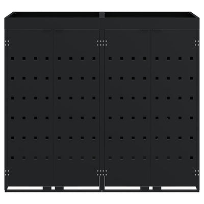 Roskakuskin säilytys 2:lle astiassa Musta 136 x 77,5 x 121,5 cm