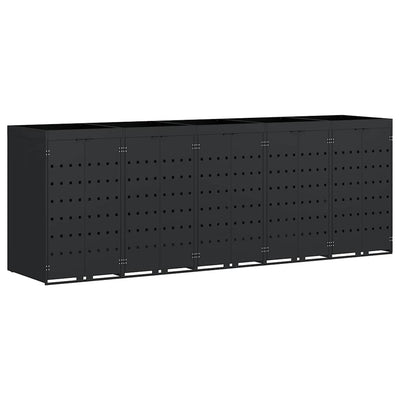 Roskakuskin säilytys 5:lle astiassa Musta 340 x 77,5 x 121,5 cm