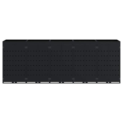 Roskakuskin säilytys 5:lle astiassa Musta 340 x 77,5 x 121,5 cm