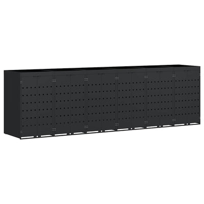 Roskakuskin säilytys 6:lle astiassa Musta 408 x 77,5 x 121,5 cm