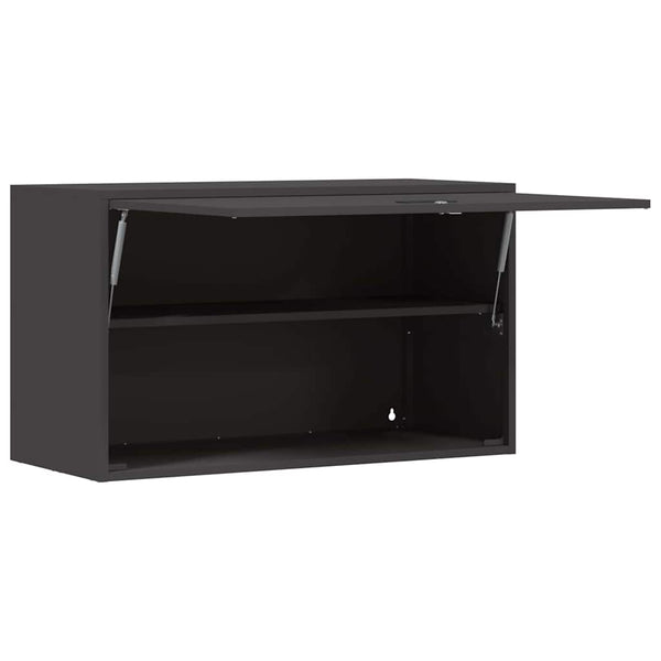 Seinähylly autotalliin Musta 90 x 40 x 53 cm