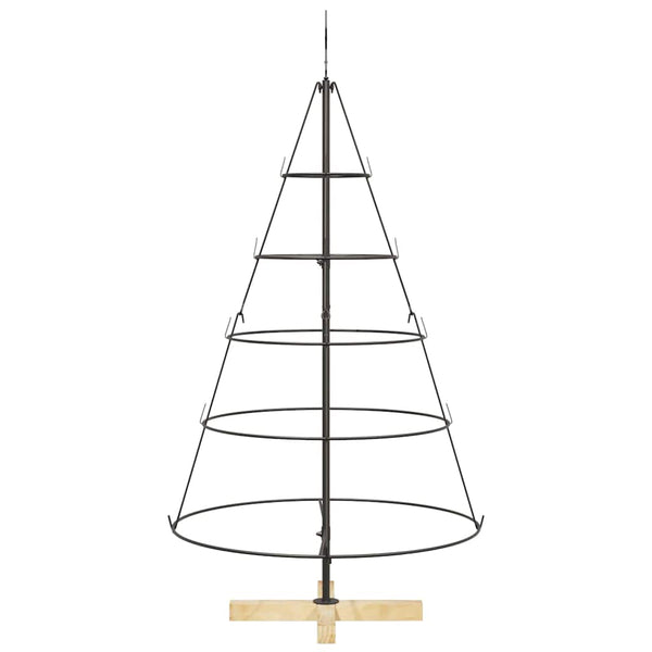 Metallinen joulukuusi jalalla KUOPIO 125 cm Teräs Musta