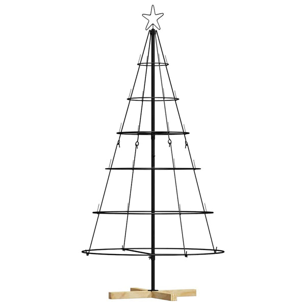 Metallinen joulukuusi jalalla KUOPIO 150 cm Teräs Musta