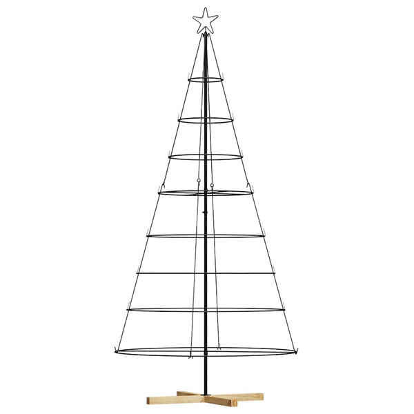 Metallinen joulukuusi jalalla KUOPIO 210 cm Teräs Musta