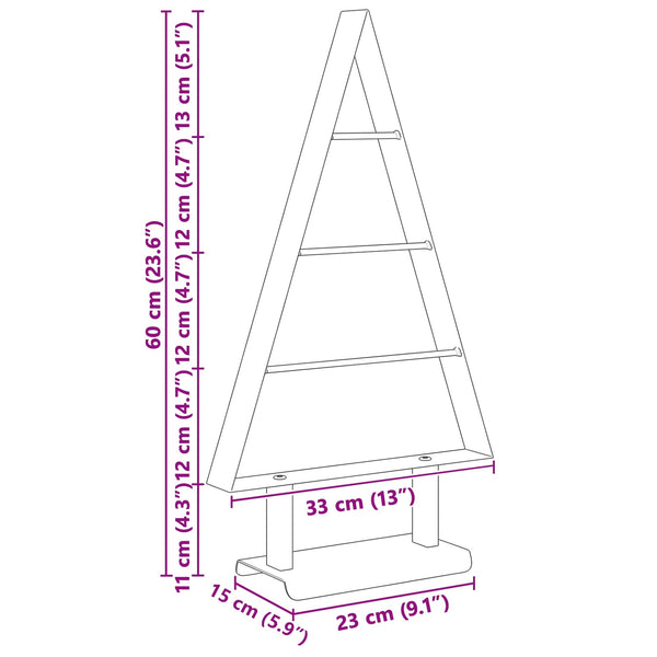 Metallinen joulukuusi Musta 60 cm Teräs