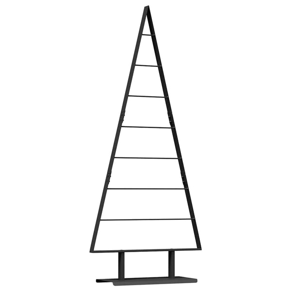 Metallinen joulukuusi jalustalla Musta 150 cm Teräs