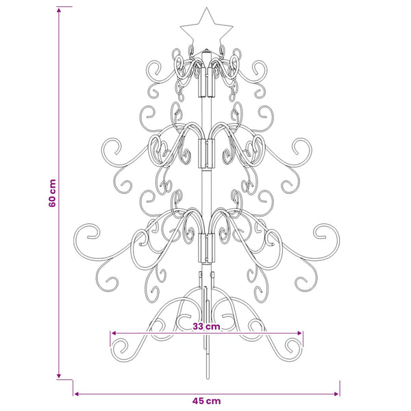 Metallinen joulukuusi Kulta 61 cm Jauhemaalattu teräs