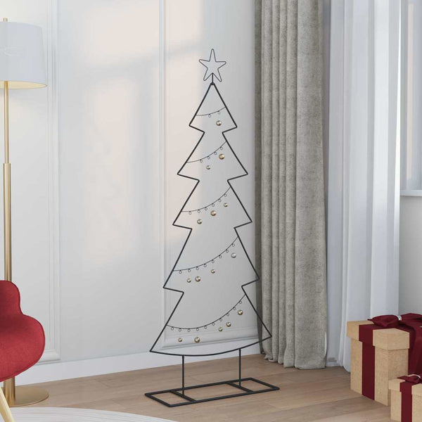 Metallinen joulukuusi Musta 150 cm Teräs