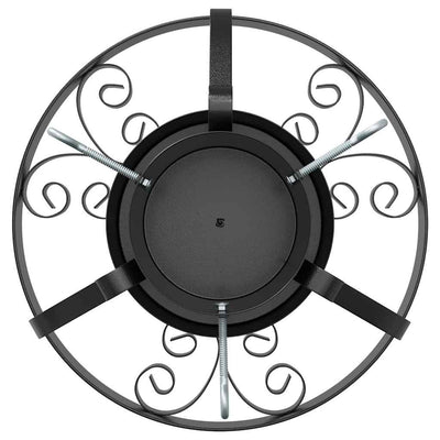 Musta joulukuusen jalusta Polie 40x40x21cm (teräs)