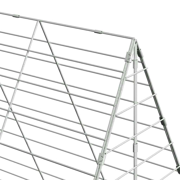 2 kpl kanahäkki Hopea 600 x 100 x 210 cm Galvanoitu teräs