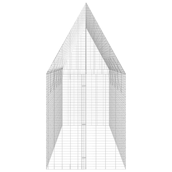2 kpl kanahäkki Hopea 600 x 100 x 210 cm Galvanoitu teräs