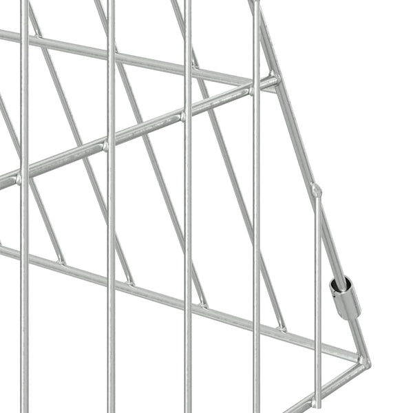 Kanahäkki Hopea 110 x 55 x 55 cm Galvanoitu teräs