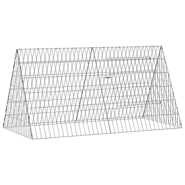 Kanahäkki Hopea 110 x 55 x 55 cm Galvanoitu teräs