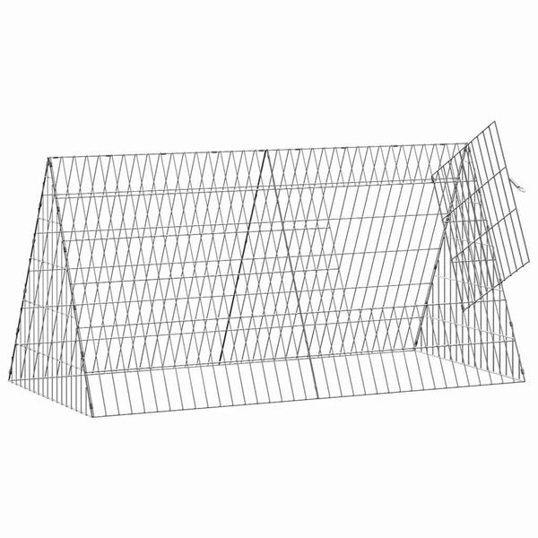Kanahäkki Hopea 110 x 55 x 55 cm Galvanoitu teräs