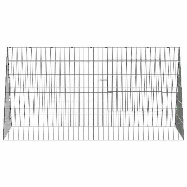 Kanahäkki Hopea 110 x 55 x 55 cm Galvanoitu teräs